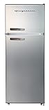 Frigidaire EFR753-PLATINUM EFR753, 2 Door Apartment Size Refrigerator with Freezer, Retro Chrome...