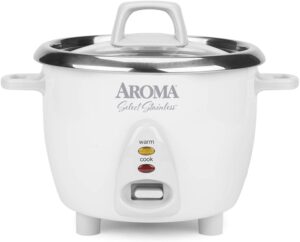 Aroma Housewares Select Stainless Rice Cooker & Warmer - Stainless Steel Inner Pot Rice Cooker