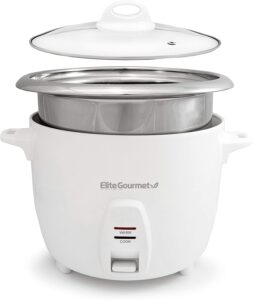 Elite Gourmet Stainless Steel Inner Pot Electric Rice Cooker - Rice Cooker With Steel Pot