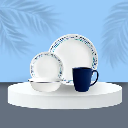 Corelle Livingware Ocean Blues 16-Pc Dinnerware Set